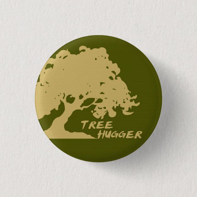 Badge Rond 2,50 Cm Bouton de Hugger d'arbre (Devant)