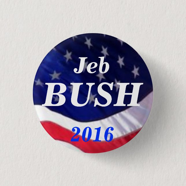 Badge Rond 2,50 Cm Bouton de Jeb Bush 2016 (Devant)