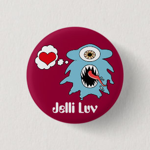 Badge Rond 2,50 Cm Bouton de Jelli Luv