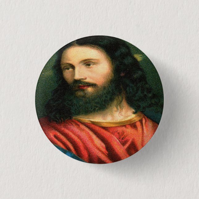 Badge Rond 2,50 Cm Bouton de Jésus (Devant)