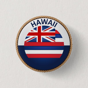 Badge Rond 2,50 Cm Bouton de joint de drapeau d'état de Hawaii