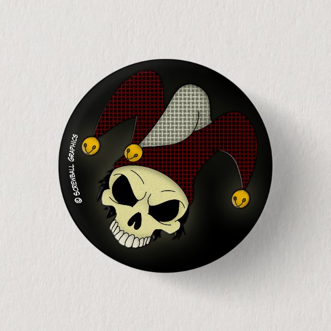 Badge Rond 2,50 Cm Bouton de Joker mort (petit) (Devant)