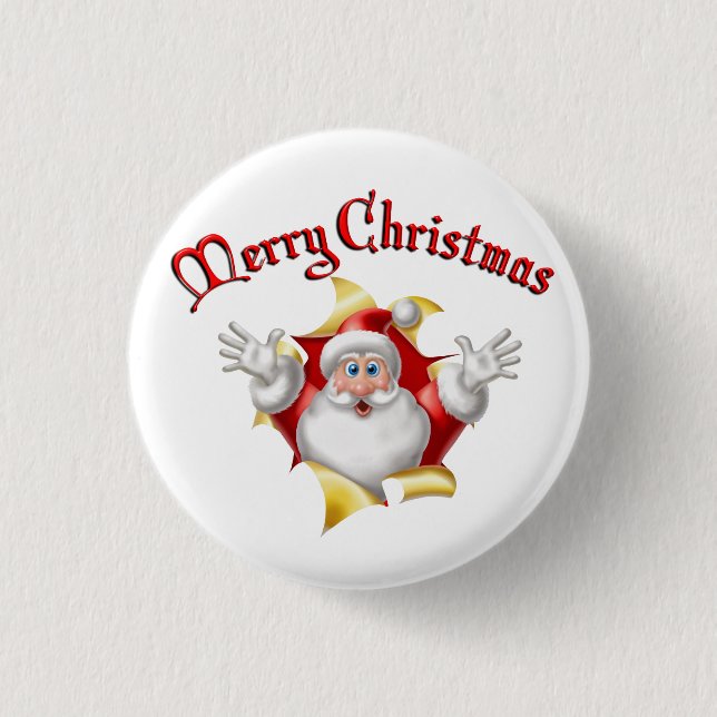 Badge Rond 2,50 Cm Bouton de Joyeux Noël (Devant)