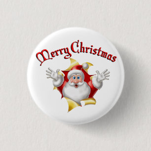 Badge Rond 2,50 Cm Bouton de Joyeux Noël