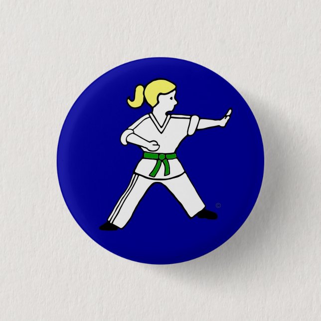 Badge Rond 2,50 Cm Bouton de Karate Kid 12 (Devant)