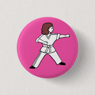 Badge Rond 2,50 Cm Bouton de Karate Kid 16