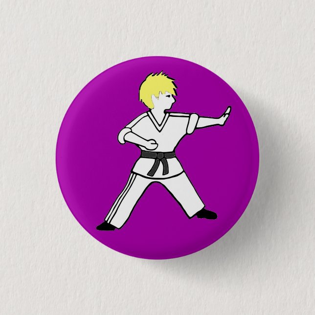 Badge Rond 2,50 Cm Bouton de Karate Kid 7 (Devant)