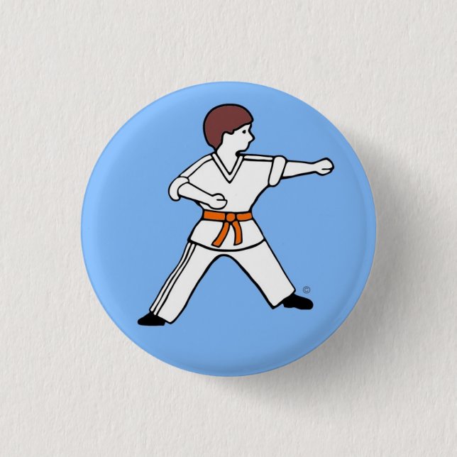 Badge Rond 2,50 Cm Bouton de Karate Kid 9 (Devant)