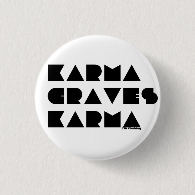 Badge Rond 2,50 Cm Bouton de karma (Devant)