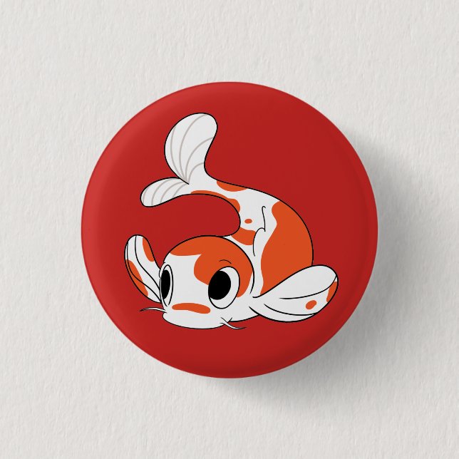 Badge Rond 2,50 Cm Bouton de Koi d'équipe - rouge (Devant)
