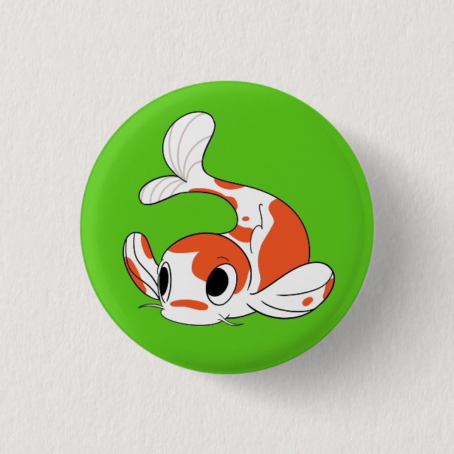 Badge Rond 2,50 Cm Bouton de Koi d'équipe - vert (Devant)