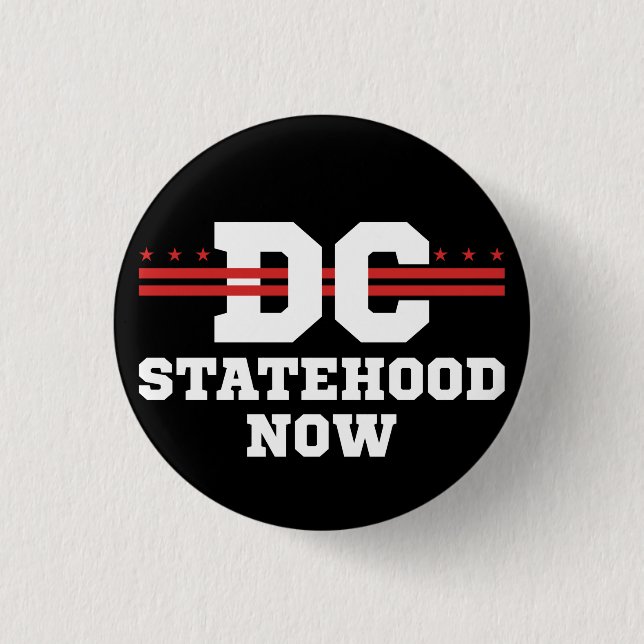 Badge Rond 2,50 Cm Bouton de la 51e création d'état à Washington DC (Devant)