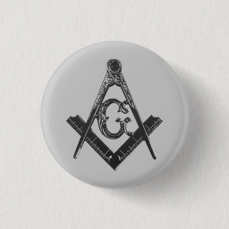 Badge Rond 2,50 Cm Bouton de la broche carré et Compas