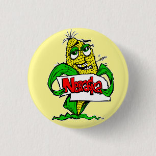 Badge Rond 2,50 Cm Bouton de la broche de maïs du Nebraska