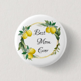 Badge Rond 2,50 Cm Bouton de la couronne de citron Fête des Mères
