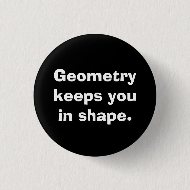 Badge Rond 2,50 Cm Bouton de la géométrie de maths (Devant)