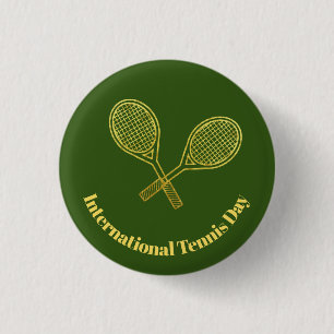 Badge Rond 2,50 Cm Bouton de la Journée internationale de Tennis avec