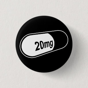 Badge Rond 2,50 Cm bouton de la pilule 20mg