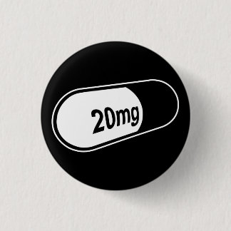 Badge Rond 2,50 Cm bouton de la pilule 20mg