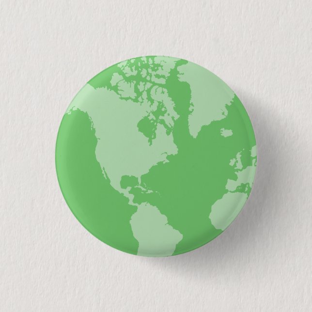 Badge Rond 2,50 Cm Bouton de la terre verte (Devant)