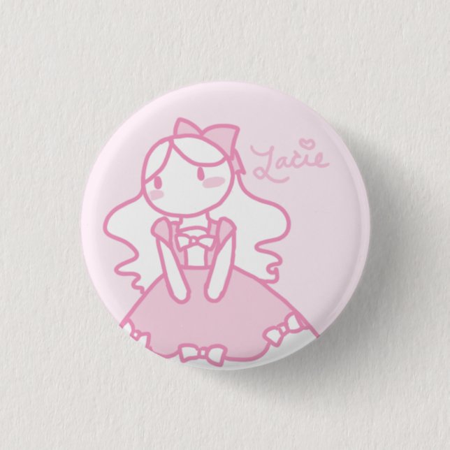 Badge Rond 2,50 Cm Bouton de Lacie (Devant)