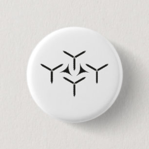 Badge Rond 2,50 Cm Bouton de lame gothique