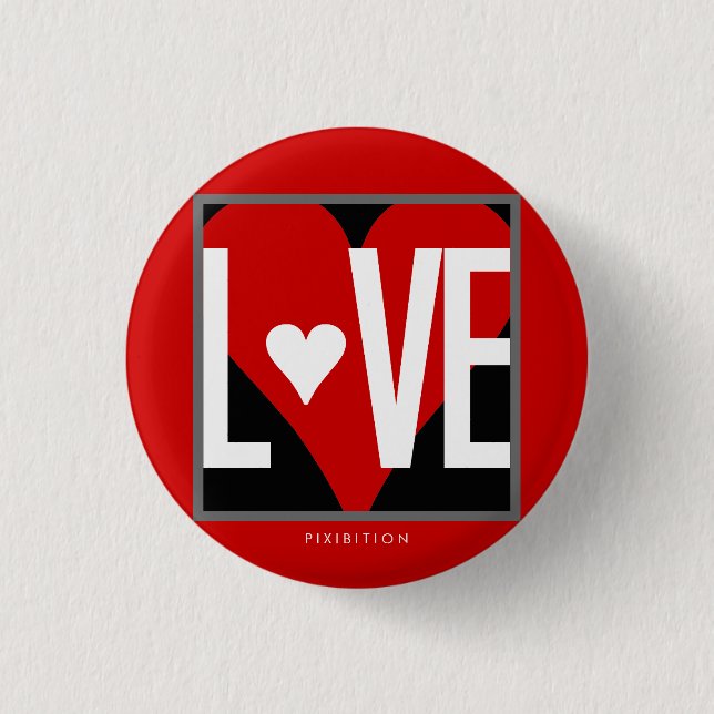 Badge Rond 2,50 Cm Bouton de l'amour #2 (placez de 4) (Devant)