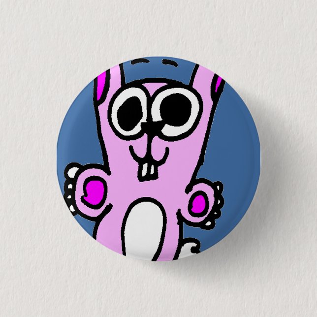Badge Rond 2,50 Cm Bouton de lapin (Devant)