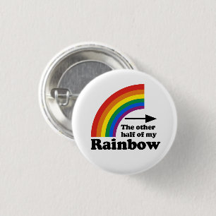 Badge Rond 2,50 Cm Bouton de l'autre moitié de mon arc-en-ciel (gauch
