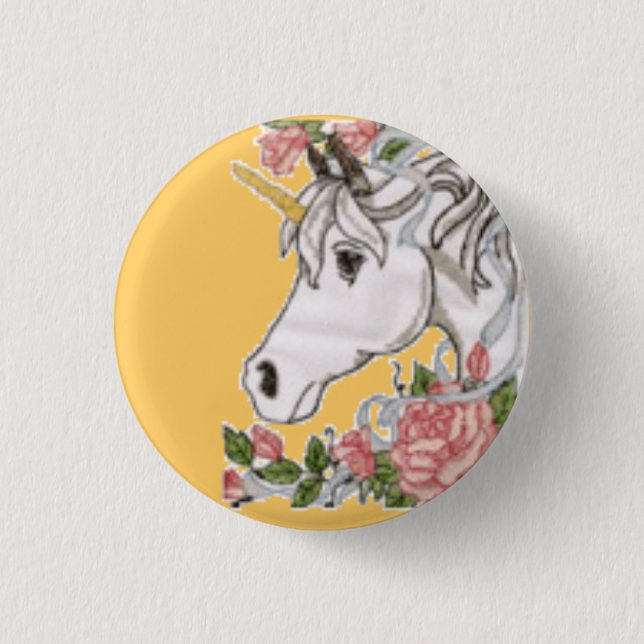 Badge Rond 2,50 Cm Bouton de licorne ! 2 (Devant)