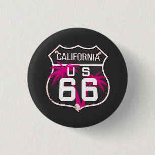 Badge Rond 2,50 Cm Bouton de l'itinéraire 66