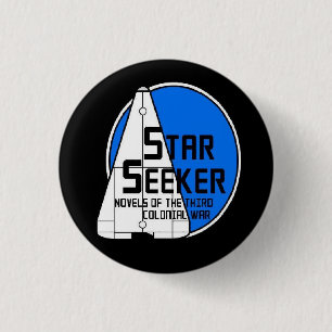Badge Rond 2,50 Cm Bouton de logo de chercheur d'étoile - petit
