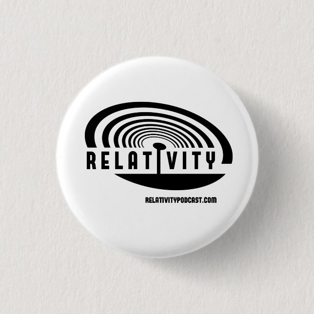 Badge Rond 2,50 Cm Bouton de logo de RELATIVITÉ (Devant)