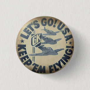 Badge Rond 2,50 Cm Bouton de logo de temps de guerre de Krupa