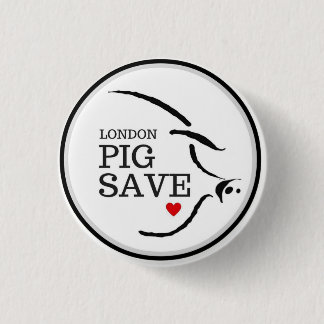 BADGE ROND 2,50 CM BOUTON DE LOGO D'ÉCONOMIES DE PORC DE LONDRES