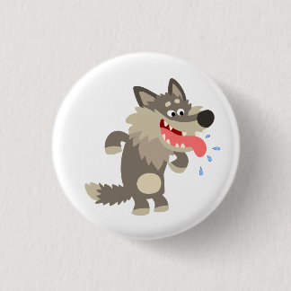 Badge Rond 2,50 Cm Bouton de loup de caricature très célèbre