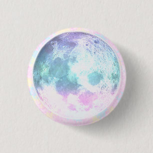 Badge Rond 2,50 Cm Bouton de lune