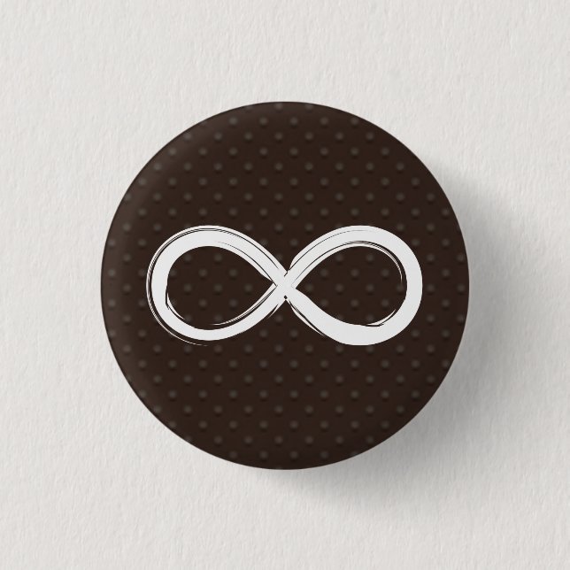 Badge Rond 2,50 Cm Bouton de maths du symbole | d'infini (Devant)