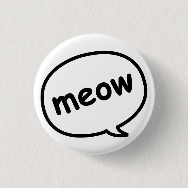 Badge Rond 2,50 Cm Bouton de Meow (Devant)