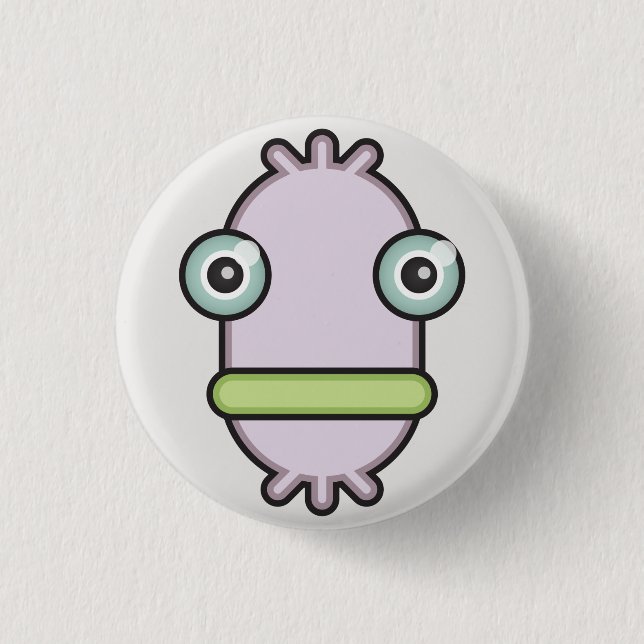 Badge Rond 2,50 Cm Bouton de monstre : Microbe (Devant)