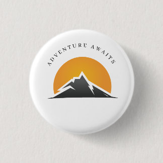 Badge Rond 2,50 Cm Bouton de montagne d'aventure en attente