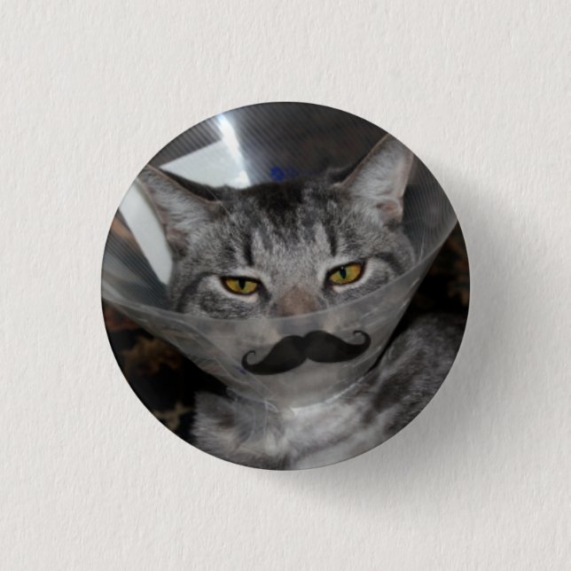 Badge Rond 2,50 Cm bouton de moustache de mewler de ferris (Devant)