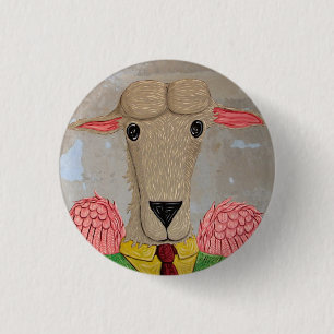 Badge Rond 2,50 Cm Bouton de moutons