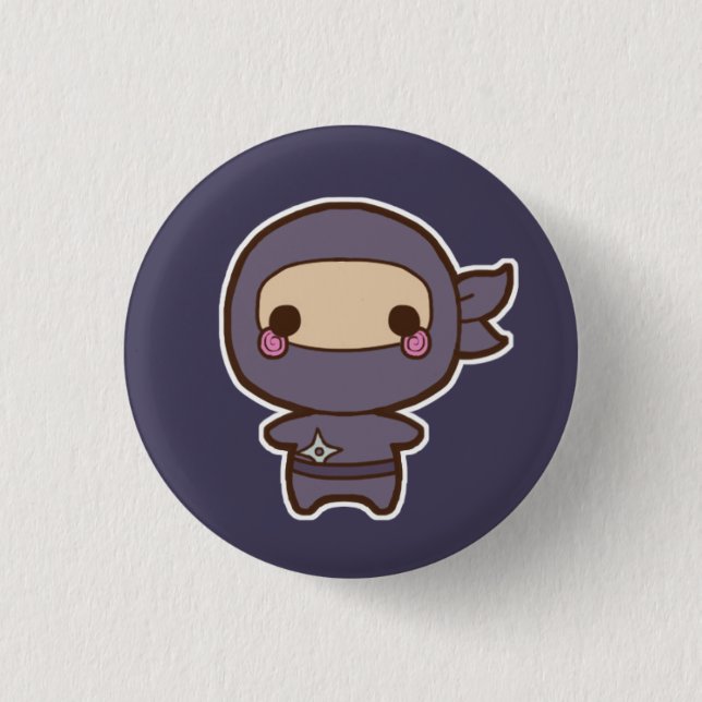 Badge Rond 2,50 Cm Bouton de Ninja (Devant)