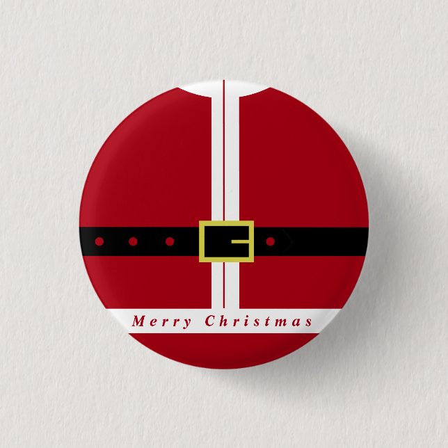 Badge Rond 2,50 Cm Bouton de Noël Cadeau Funny Santa Claus Design (Devant)