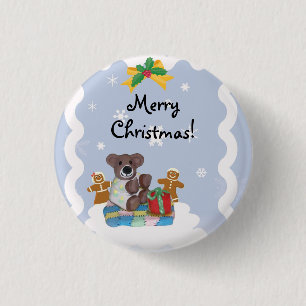 Badge Rond 2,50 Cm Bouton de Noël de Little Bear