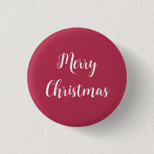 Badge Rond 2,50 Cm Bouton de Noël rose doux