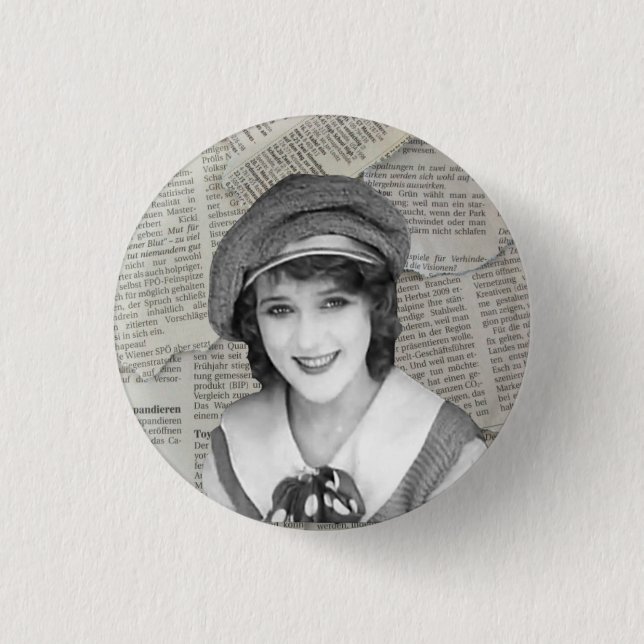 Badge Rond 2,50 Cm Bouton de nymphette de Mary Pickford (Devant)