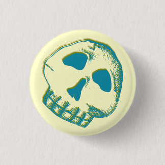 Badge Rond 2,50 Cm bouton de papier du crâne 3D