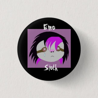 Badge Rond 2,50 Cm Bouton de paresse d'Emo